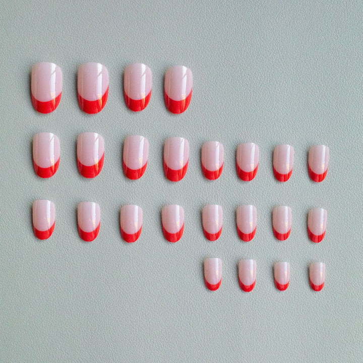 Elegantes French Tip Nagelkunst Set
