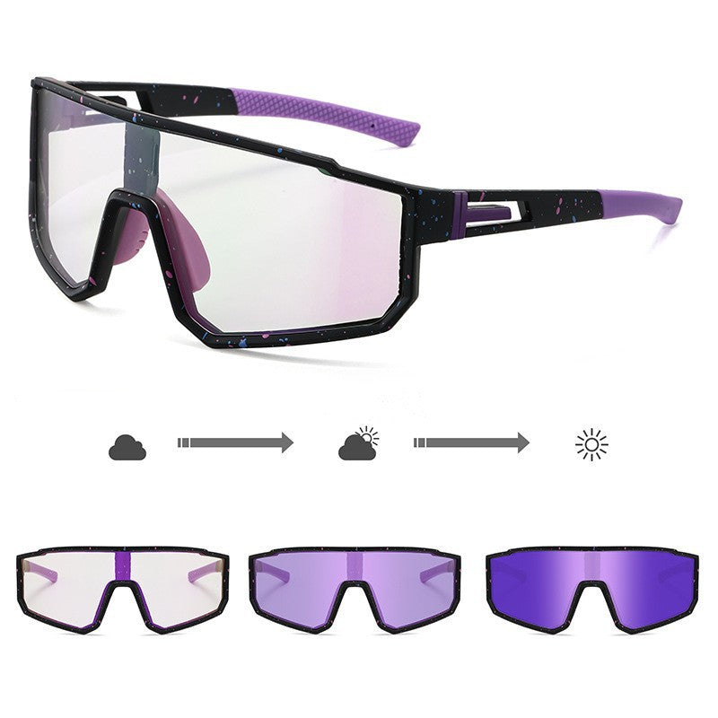 Unisex Sportliche Performance-Sonnenbrille mit intelligentem Lichtwechsel Karnz