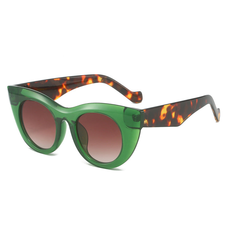 Damen Cat-Eye Sonnenbrille mit breitem Rahmen und UV-Schutz Karnz
