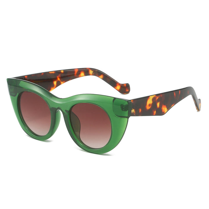 Damen Cat-Eye Sonnenbrille mit breitem Rahmen und UV-Schutz Karnz