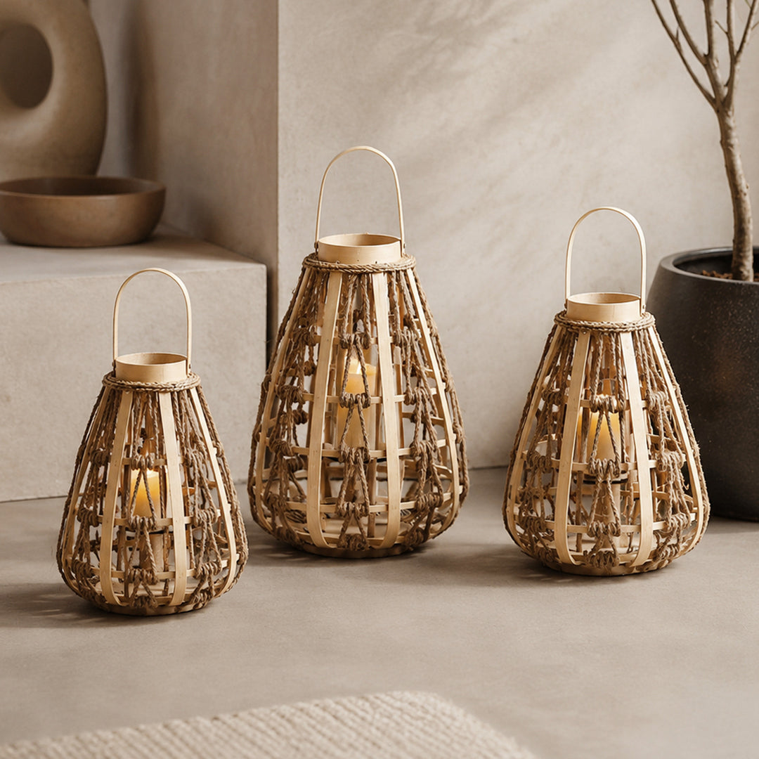 Dekorative Laterne aus Rattan Karnz