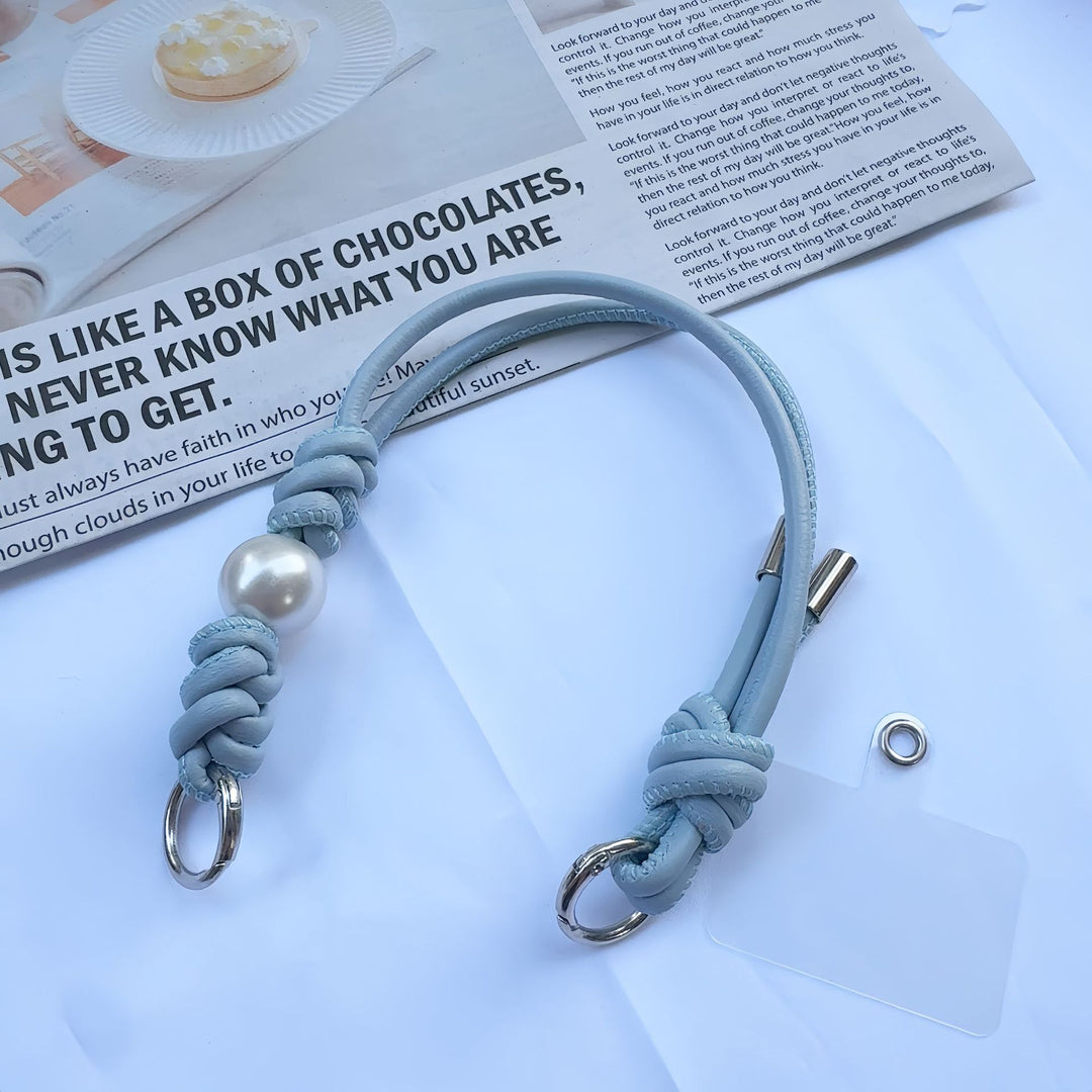 Eleganter geknoteter Leder-Schlüsselanhänger Halter Karnz