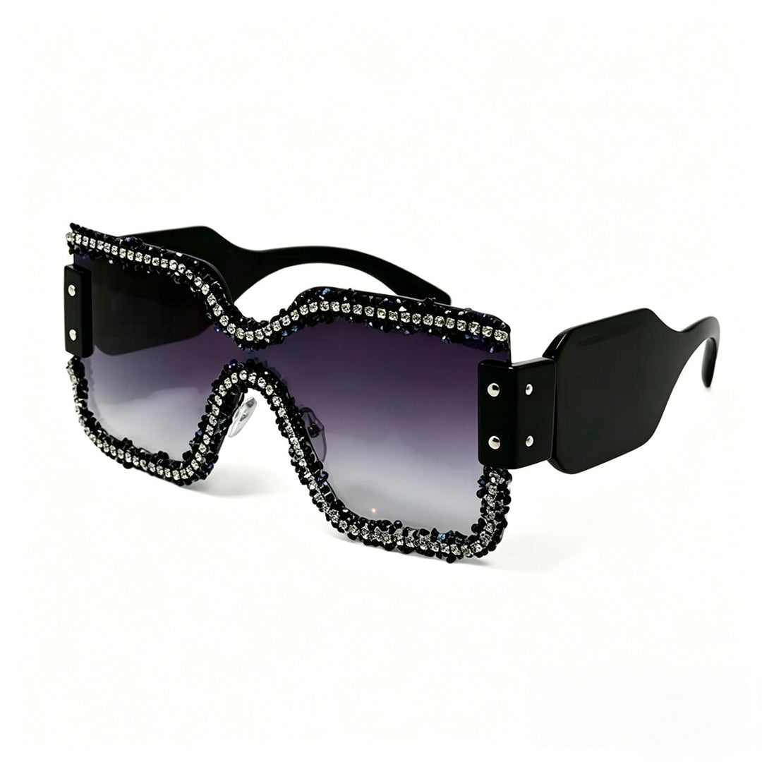 Damen modische Schutzbrille mit einzigartigem Kristallrahmen Karnz
