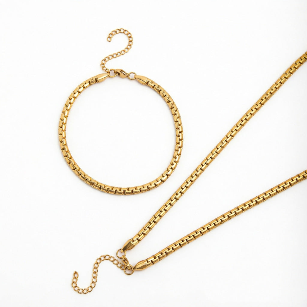 Stylisches Kettenhalsband-Set Karnz