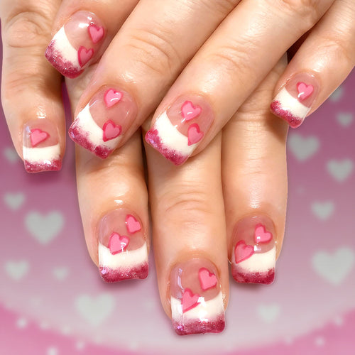 Herz-verschönertes Acryl-Nagelkunst-Set Karnz