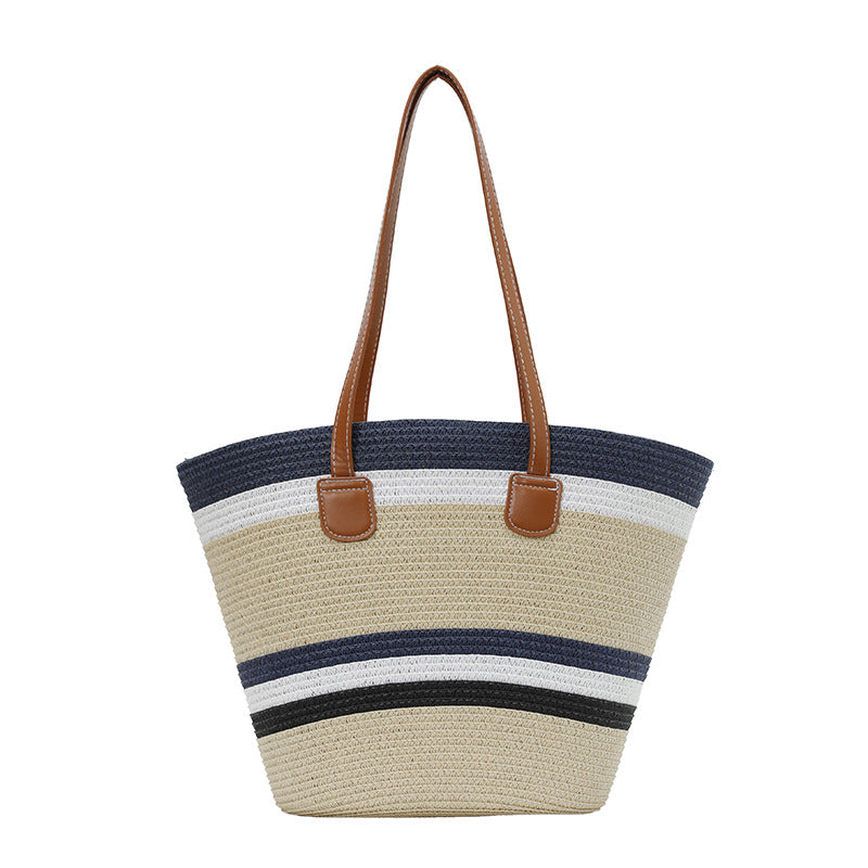 Bunte Strohtasche Strandtasche Karnz