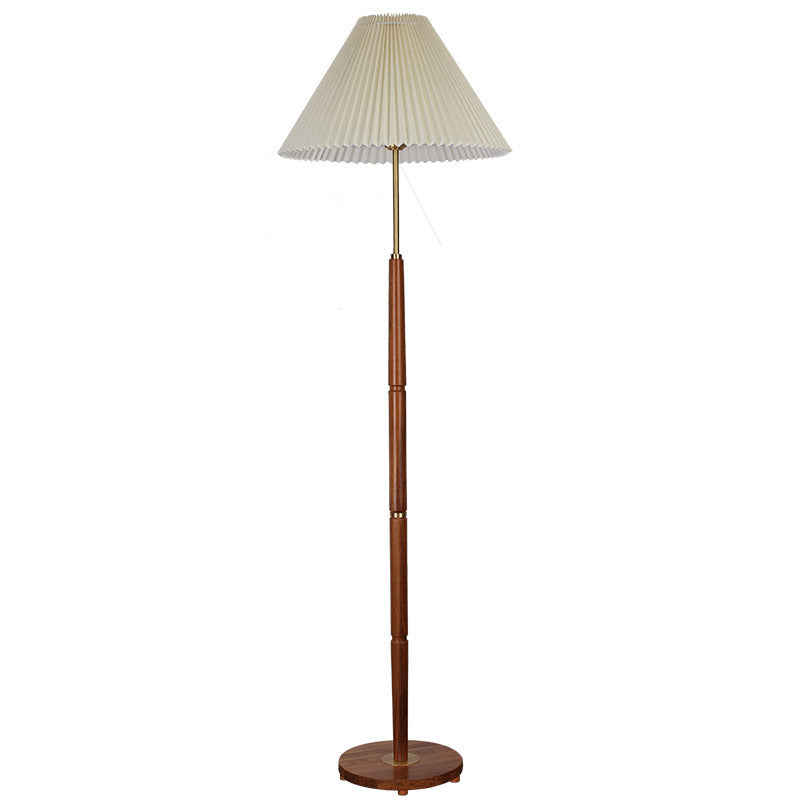 Zeitgenössische Stehlampe mit plissiertem Schirm