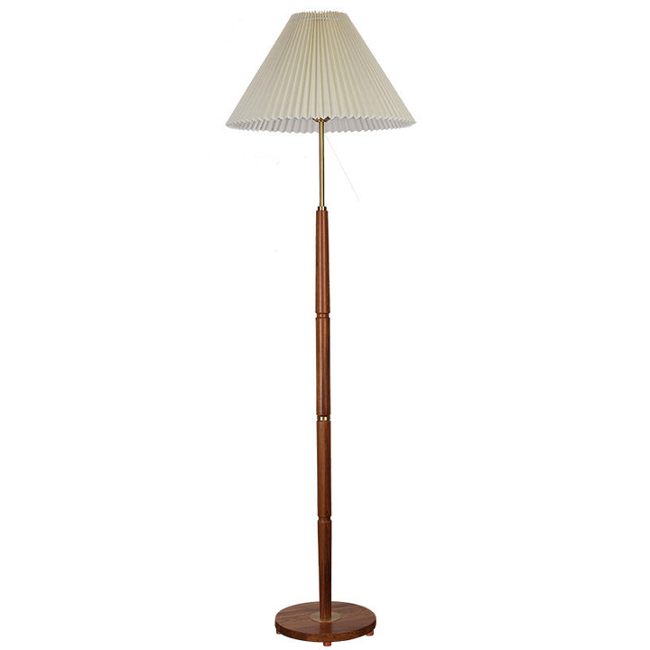 Zeitgenössische Stehlampe mit plissiertem Schirm