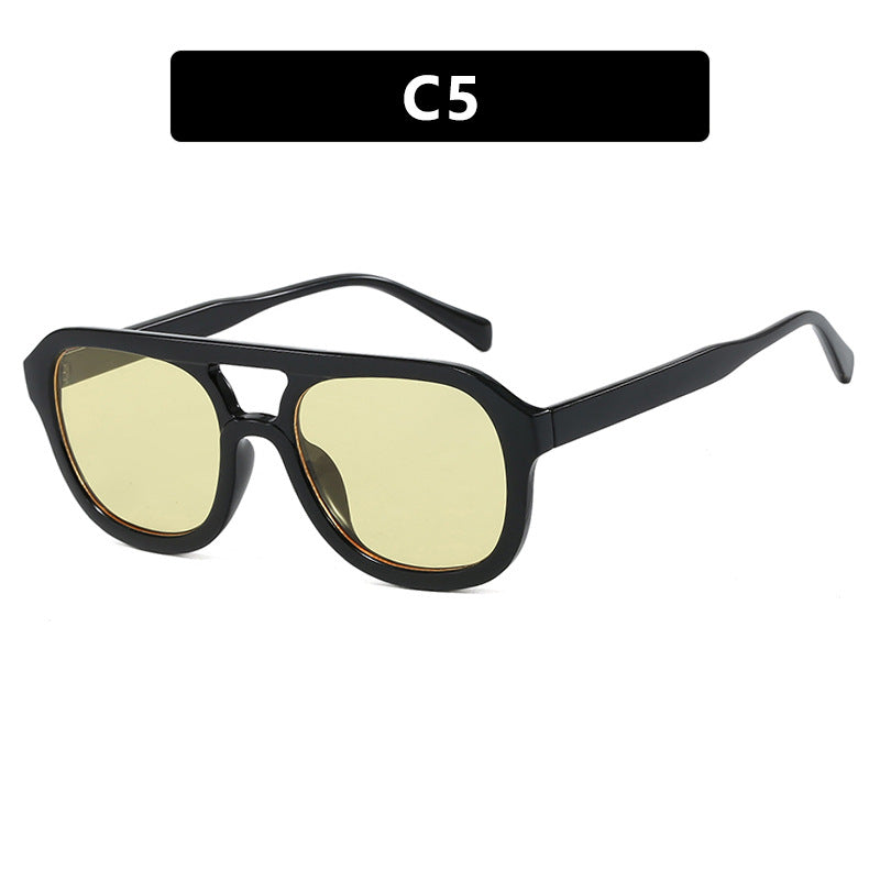 Damen modische Sportsonnenbrille mit breitem, flexiblen Rahmen Karnz