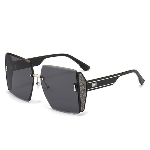 Übergroße geometrische Schildbrille