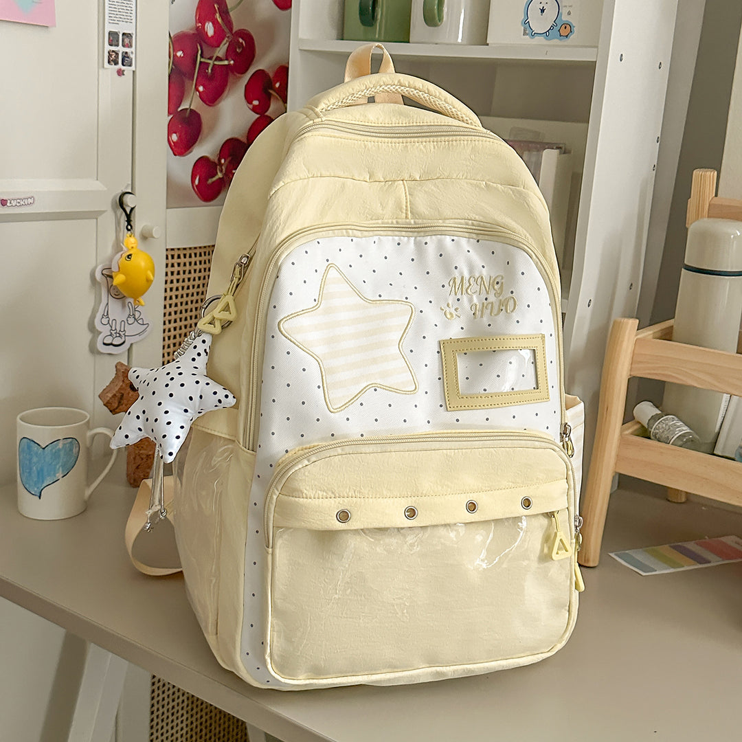 Verspielt mit Sternen verzierten Schulrucksack Karnz