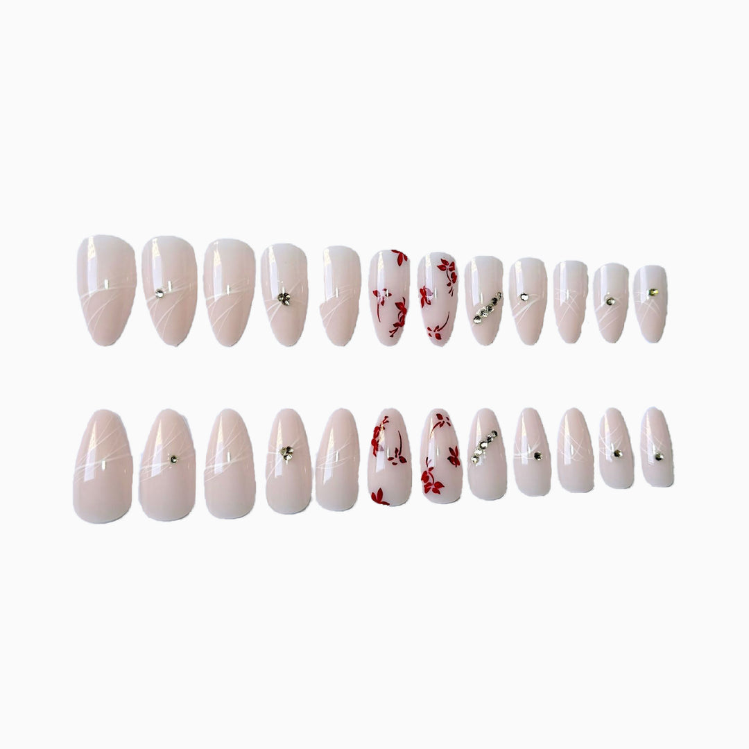 Elegantes florales Acryl-Nageldesign