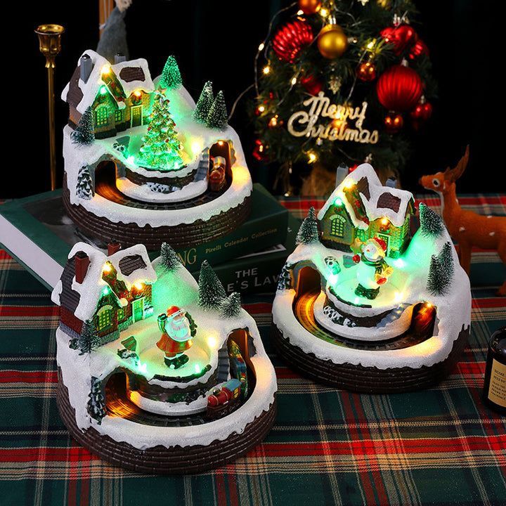 Beleuchtete Weihnachtsdorf Figur Karnz