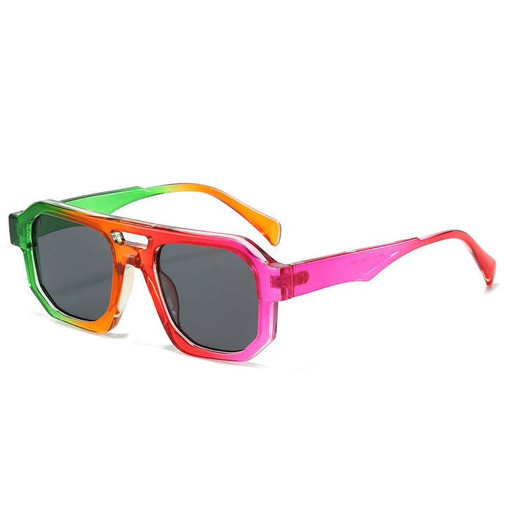 Fashion-Forward Geometrische Übergroße Sonnenbrille Karnz