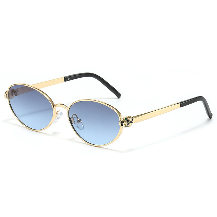 Chic Cat-Eye Sonnenbrille mit luxuriösen goldenen Akzenten Karnz