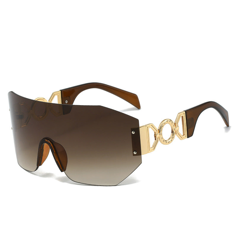 Fashion Statement Breitkrempige Schild Sonnenbrille Karnz