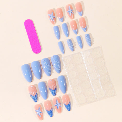 Ozean-inspiriertes 3D-Nagelkunst-Design Karnz