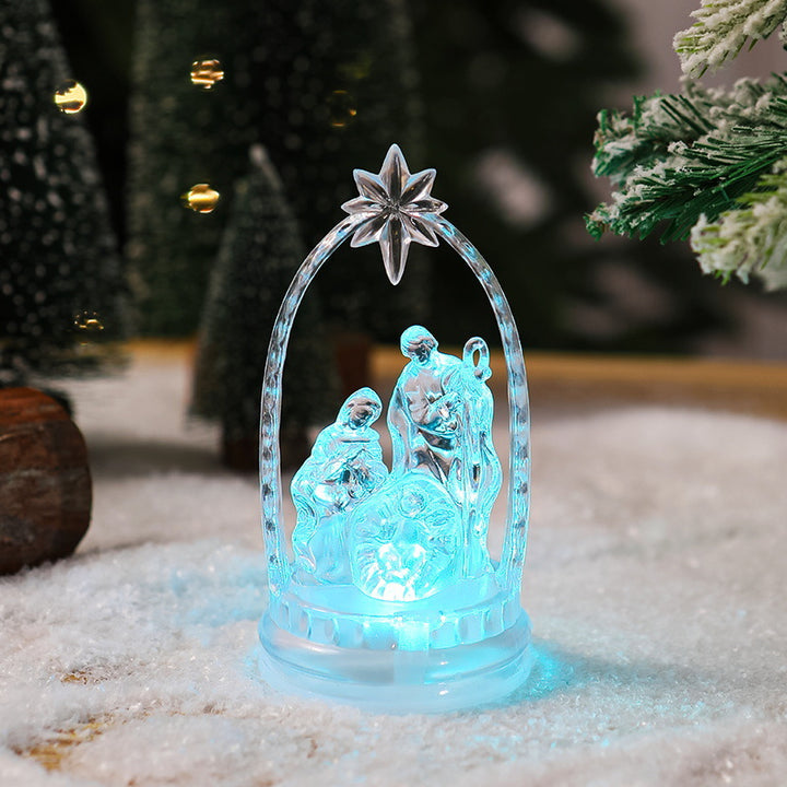 Beleuchtete Weihnachtskrippe mit LED-Effekten Karnz