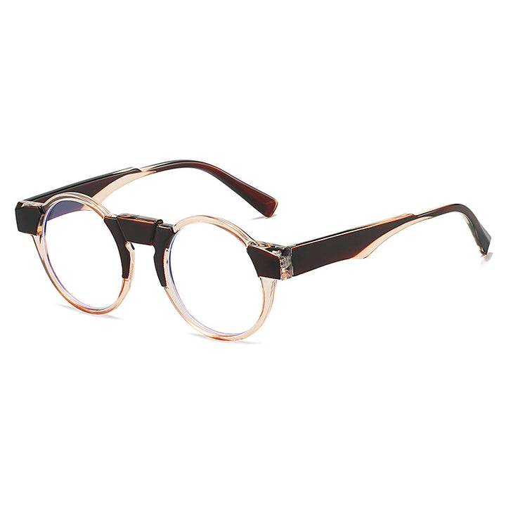 Damen modische Lesebrille mit innovativem runden Rahmendesign Karnz
