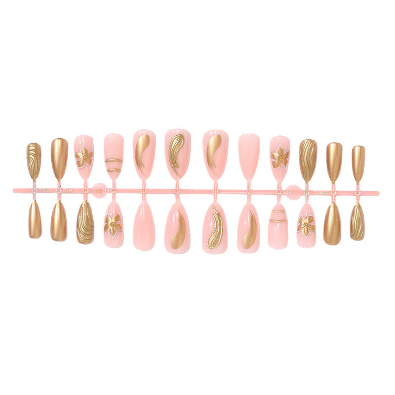 Premium Dekorative Press-On Nagelset Karnz