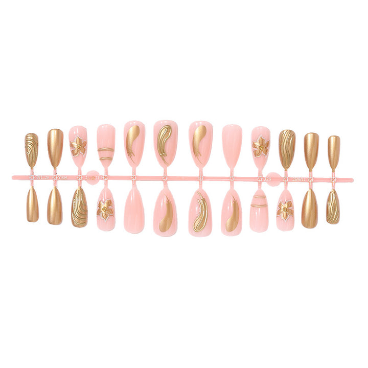 Premium Dekorative Press-On Nagelset Karnz