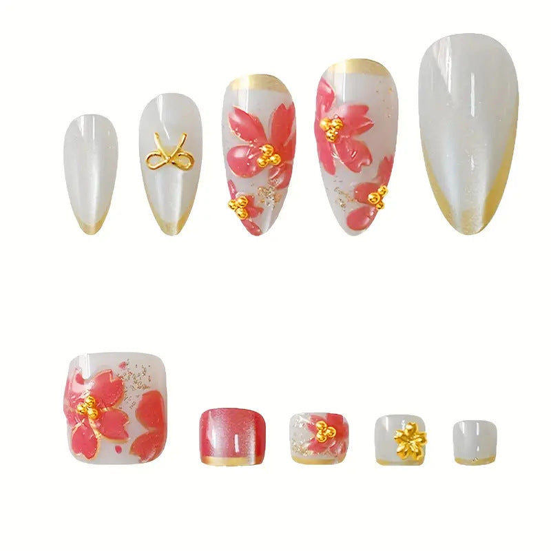 Florale Kunst Nagelset Karnz