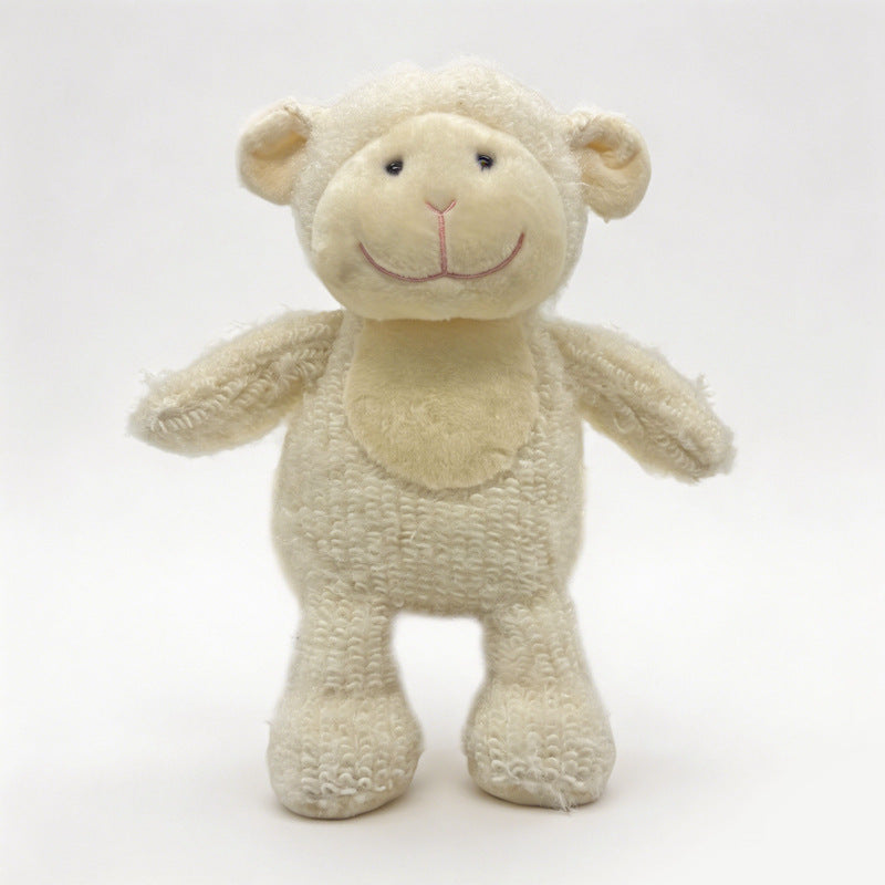 Plüsch Locken-Strick Sitzender Teddybär Dekoratives Stofftier Karnz