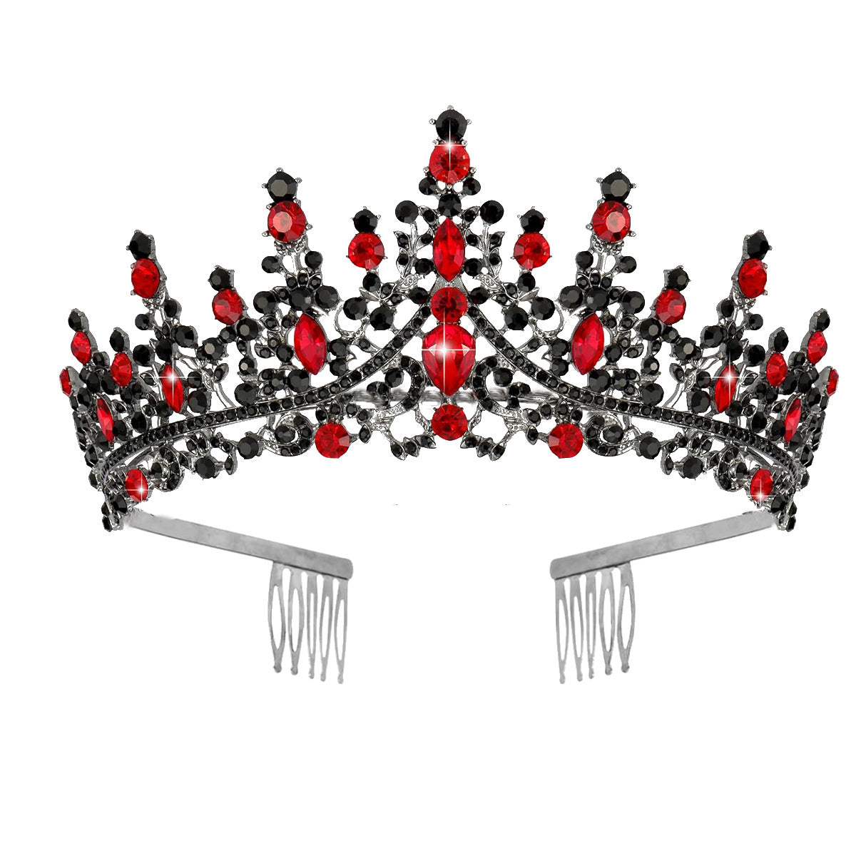 Damen Strass Tiara mit funkelnden Edelsteinen Karnz