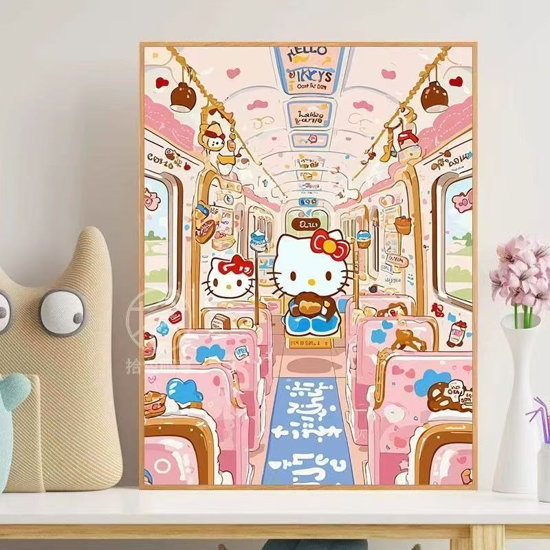 Hello Kitty-Themen Verspielte Wandkunst Karnz