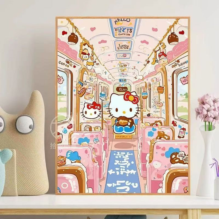 Hello Kitty-Themen Verspielte Wandkunst Karnz