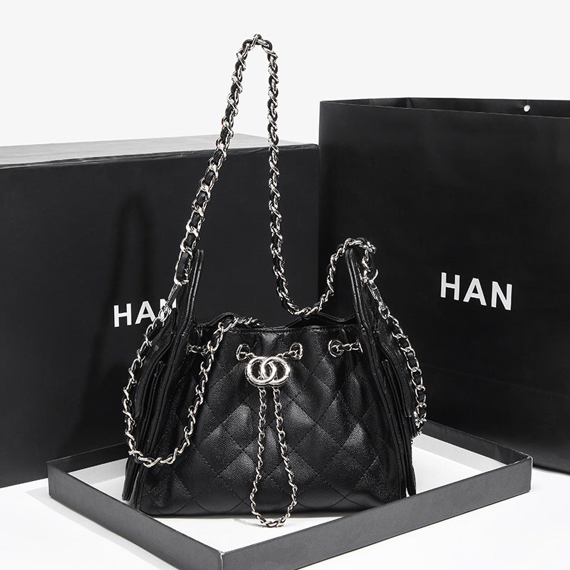 Elegante gep quiltete Drawstring-Handtasche