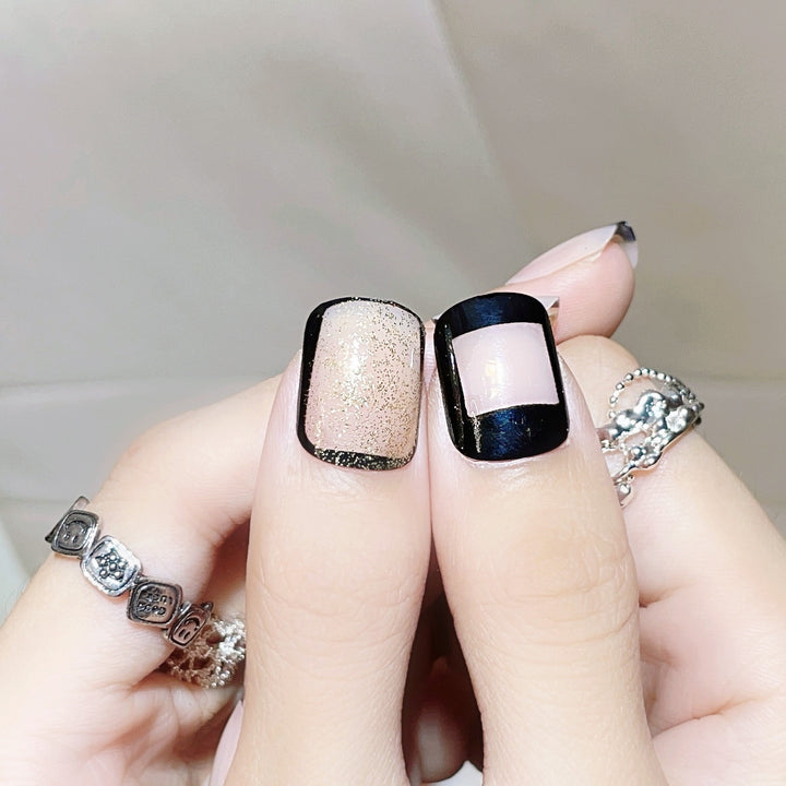 Künstlerisches geometrisches Press-On-Nagelset  1791803881