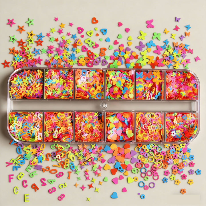 Buntes Nagelkunst Dekorationsset