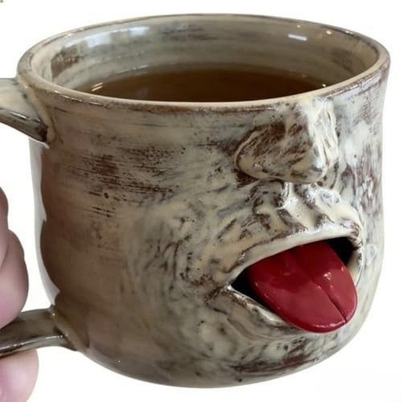 Lustige Kaffeetasse im Gesichtsdesign Karnz