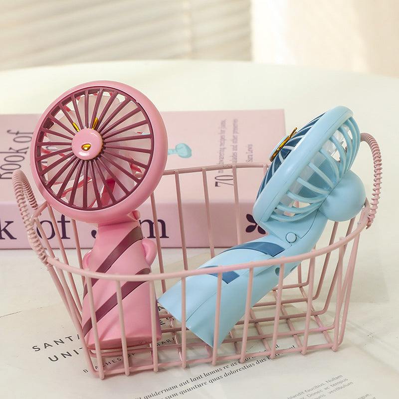 Damen Tragbarer Handventilator mit ergonomischem Griff und süßem Tierdesign Karnz