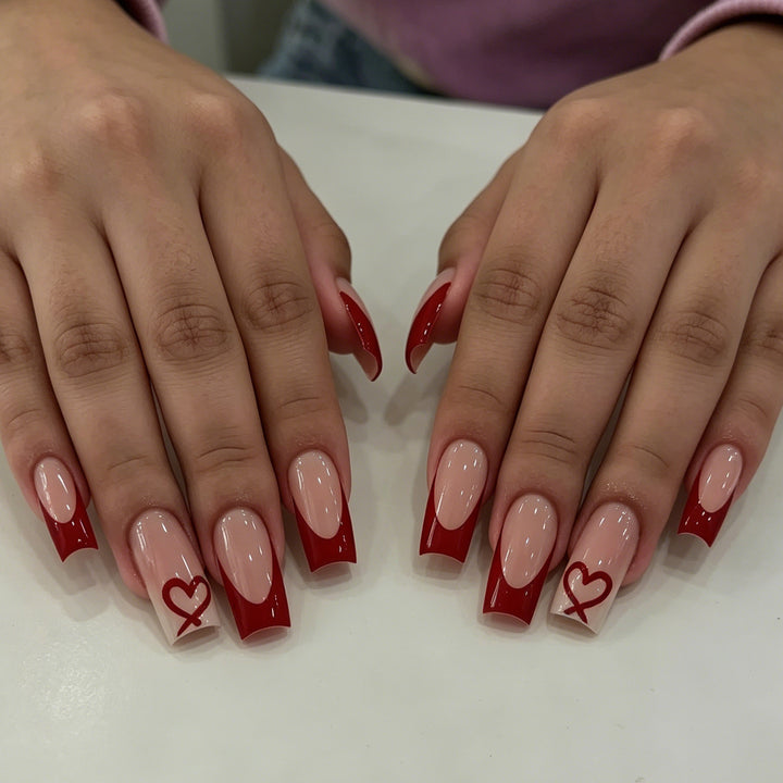 Künstlerisches dekoratives Press-On-Nagelset Karnz
