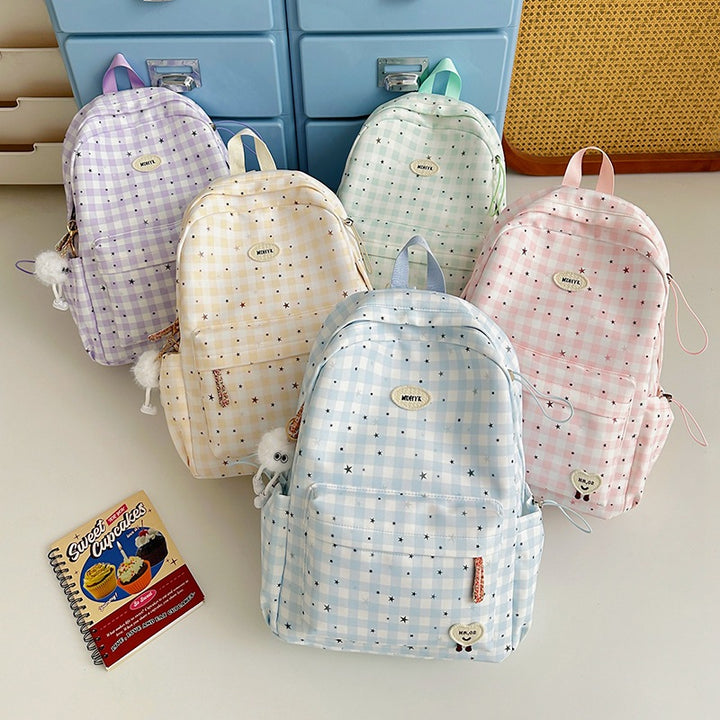 Stylischer kariert Mini Rucksack Karnz