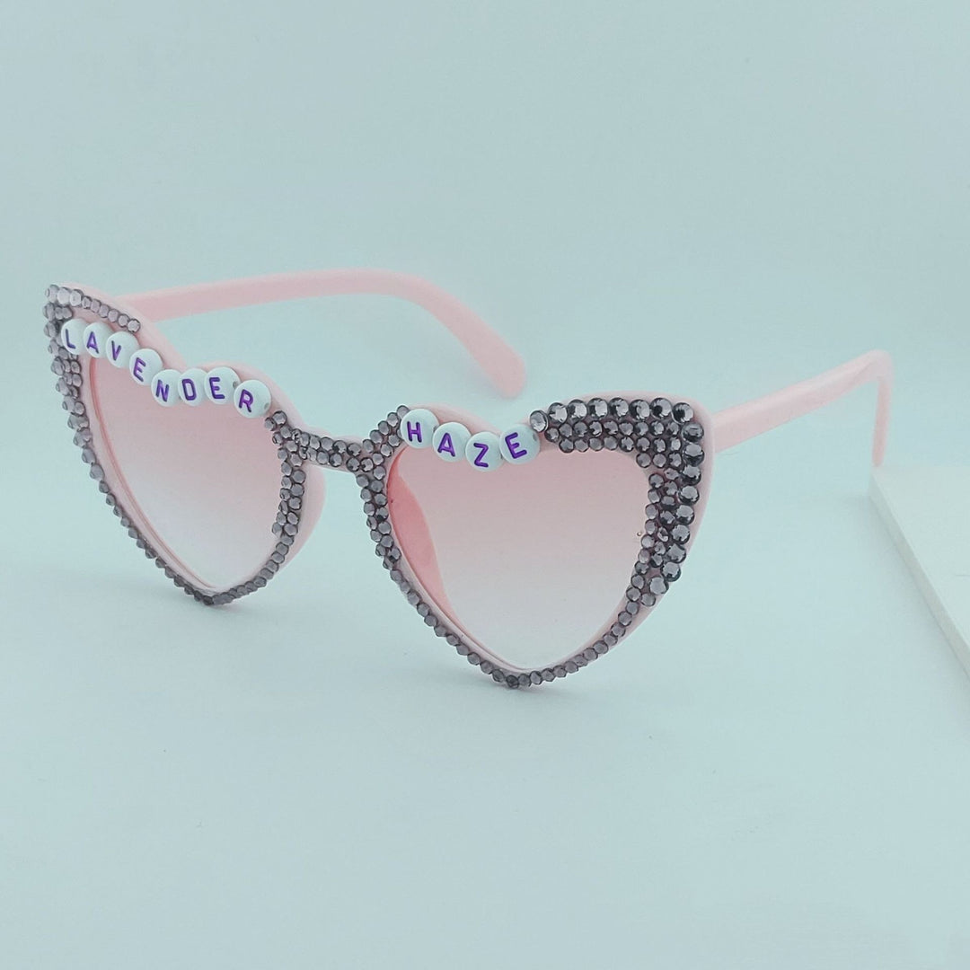 Damen Herzförmige Sonnenbrille mit außergewöhnlichem Dekor Karnz
