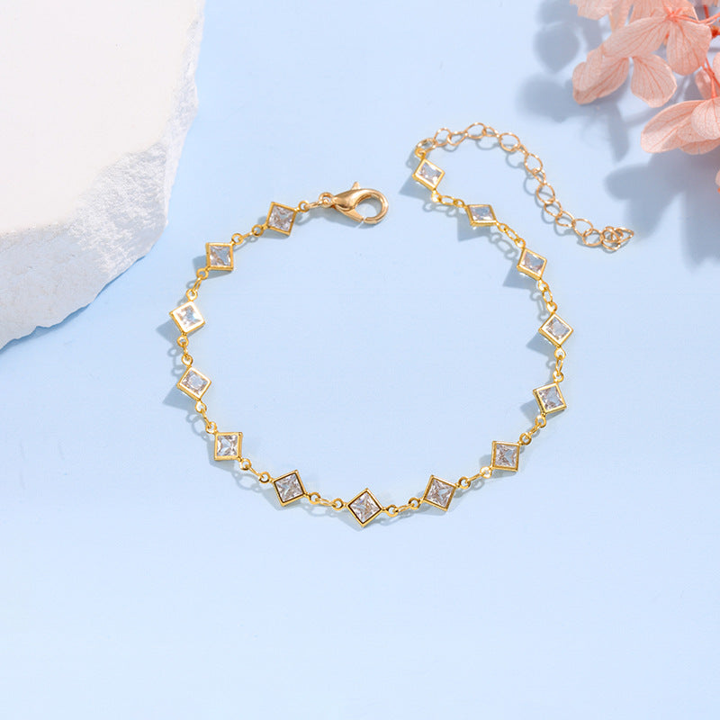 Elegante Glas-Ketten-Armband Karnz