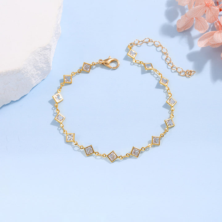 Elegante Glas-Ketten-Armband Karnz