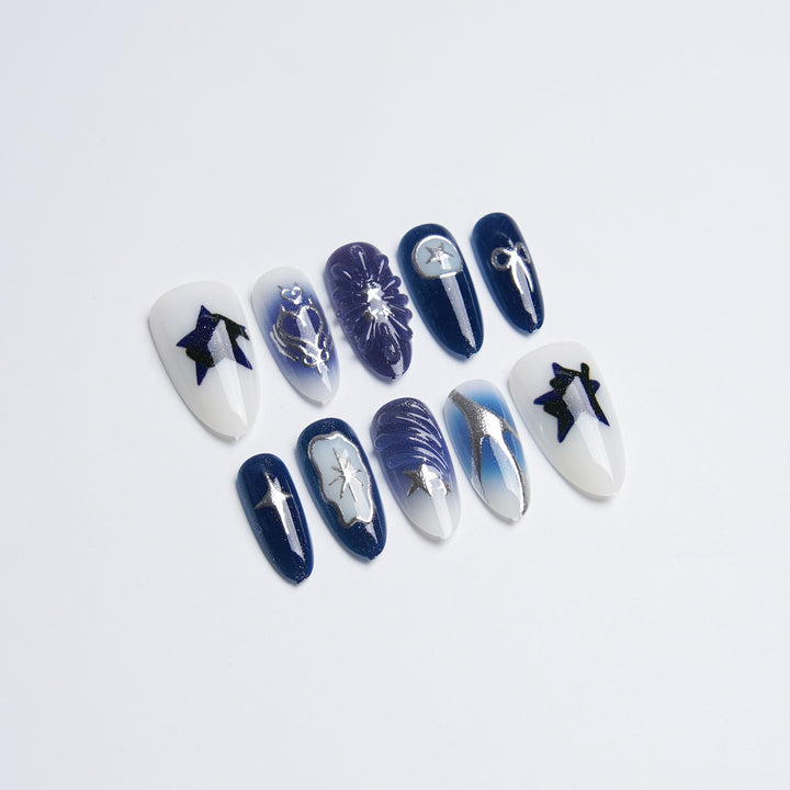 Kunstnagelset mit stilvollen Designs Karnz