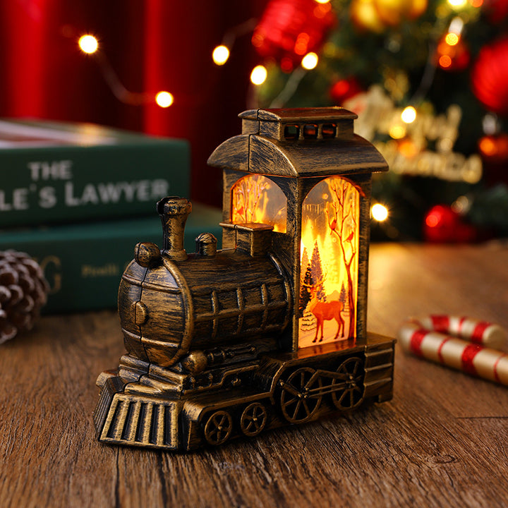 Nostalgische Weihnachtszug-Laterne Karnz
