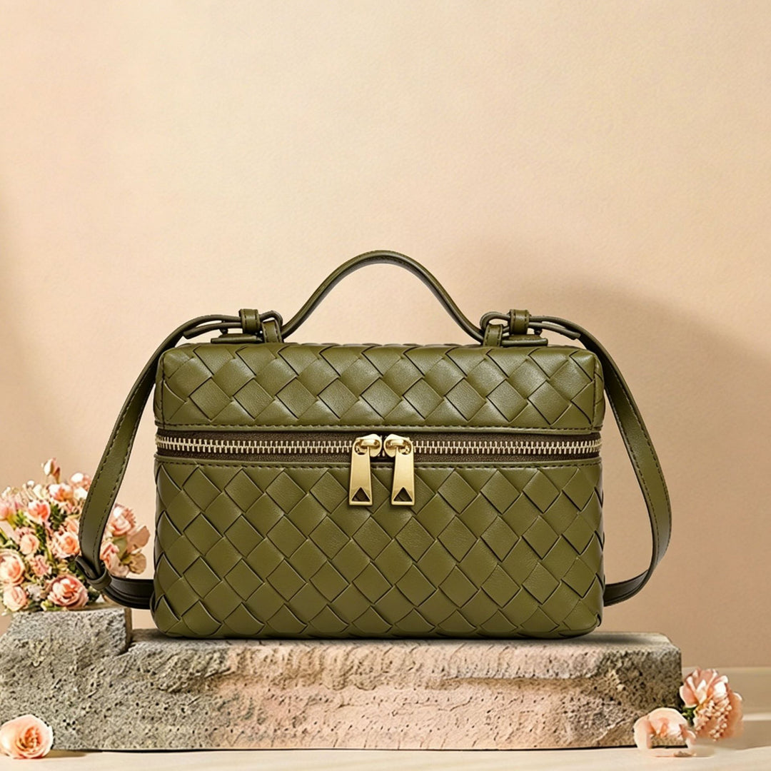 Gewebte Leder-Kosmetiktasche Karnz