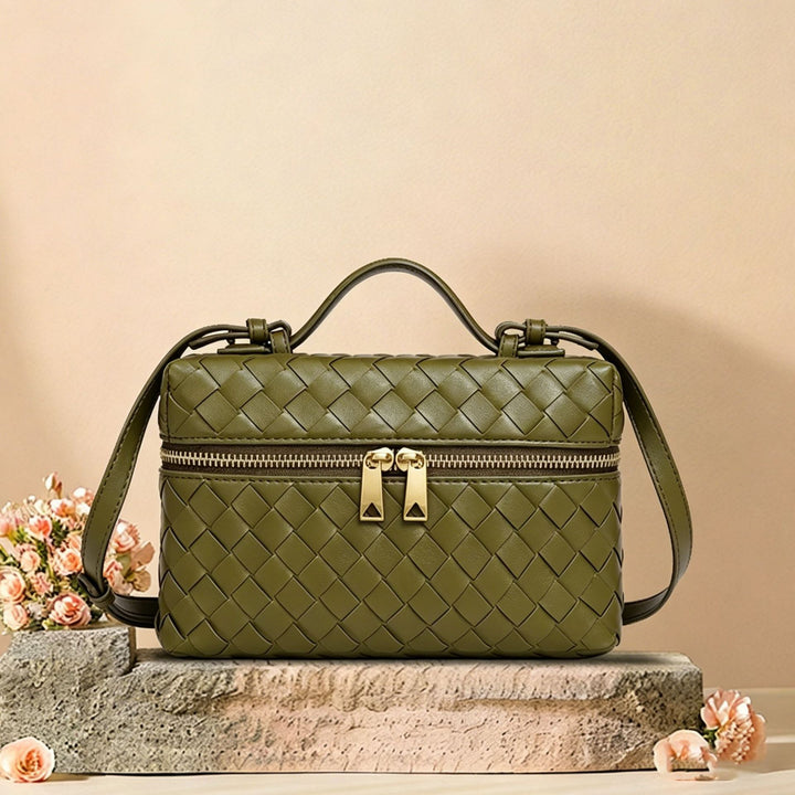 Gewebte Leder-Kosmetiktasche Karnz