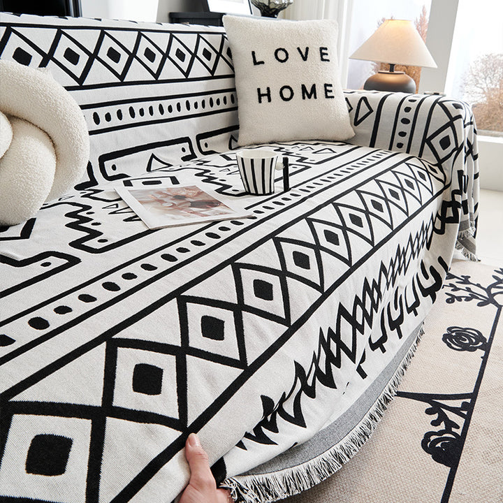 Elegante geometrische Muster-Wurfdecke