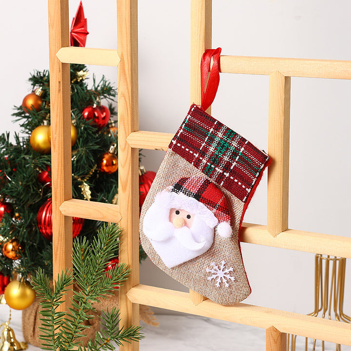 Festlicher Weihnachtsstrumpf mit Rentier-Motiv Karnz