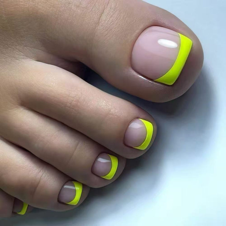 Fußnagelkunst-Set mit Neon-French-Design Karnz
