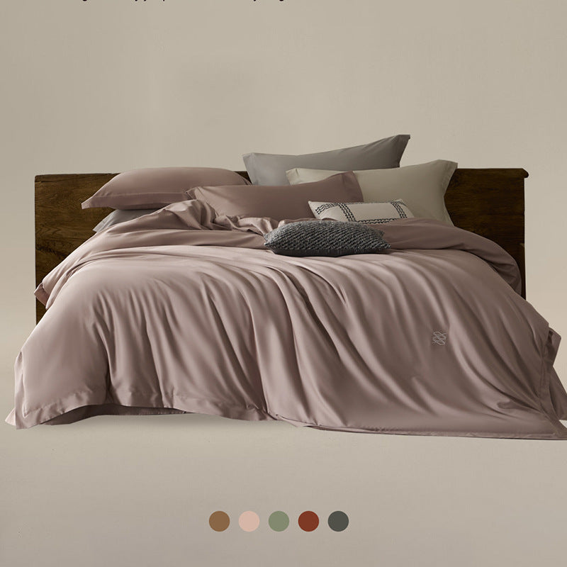 Premium Seidiger Satin Bettbezug Set