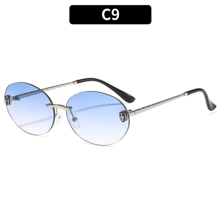 Oversized Retro Oval Sonnenbrillen