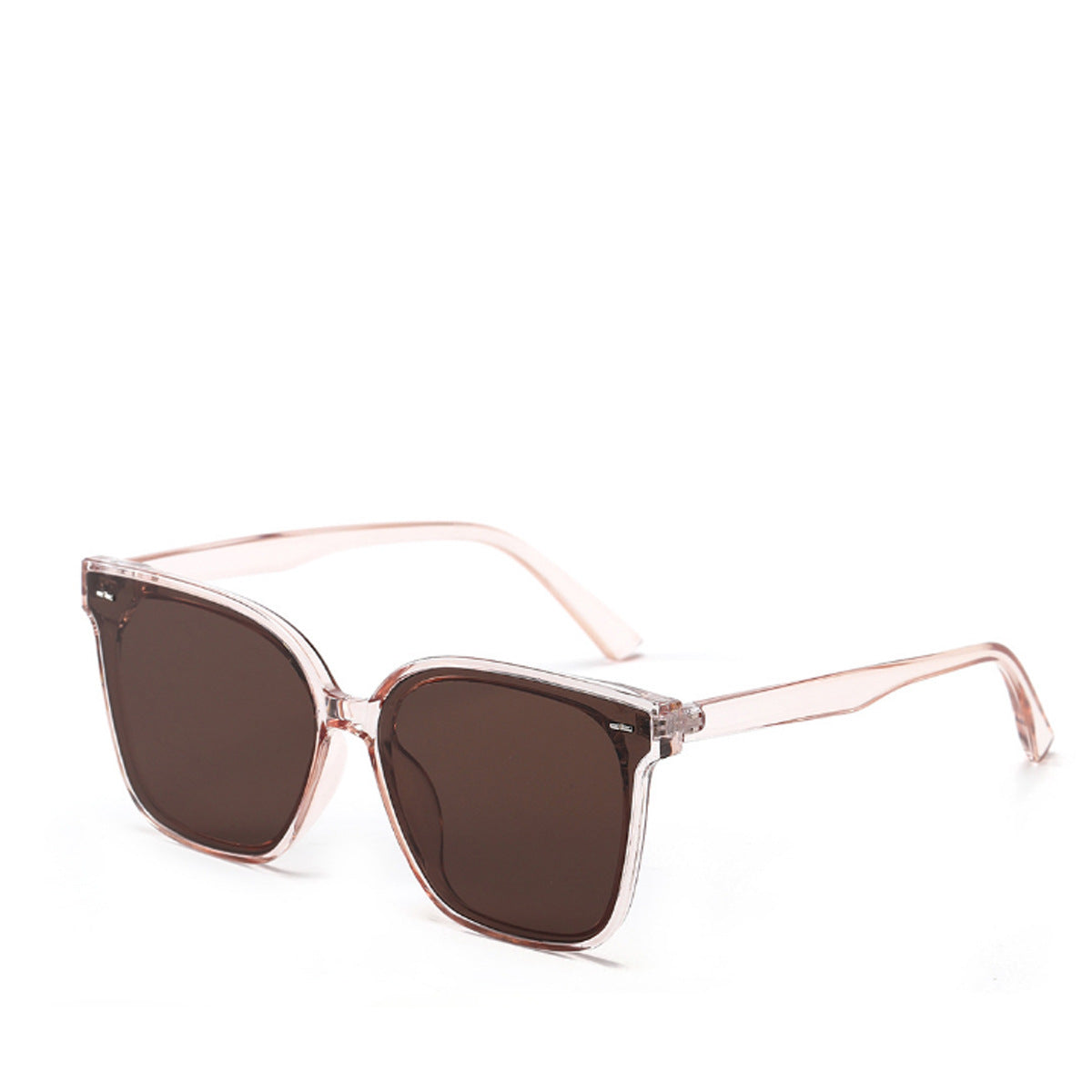 Damen moderne quadratische Sonnenbrille mit transparentem Rahmen Karnz 1780030387